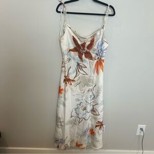 Women’s Top Shop Square Neck Tie Shoulder Cami Slip Dress, Floral, 8